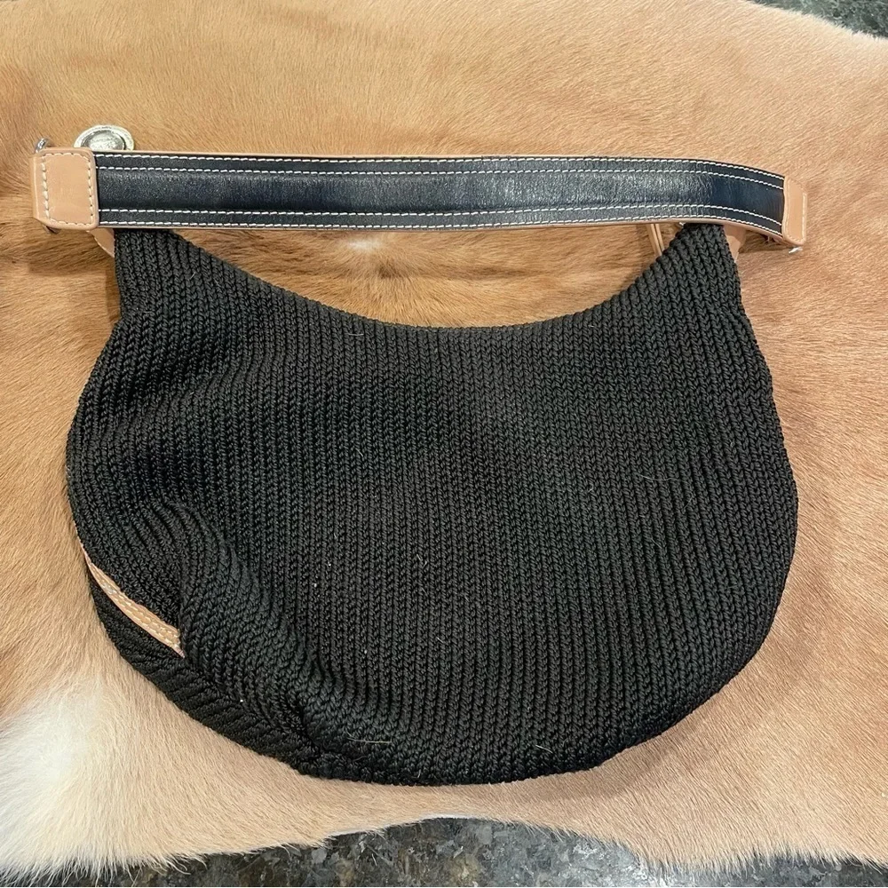 The sak pink label bag Black with Brown trim